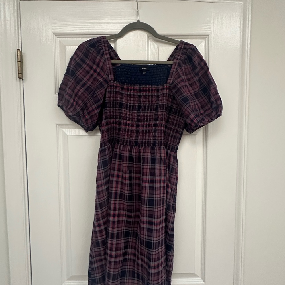 Madewell Navy Smocked Dress